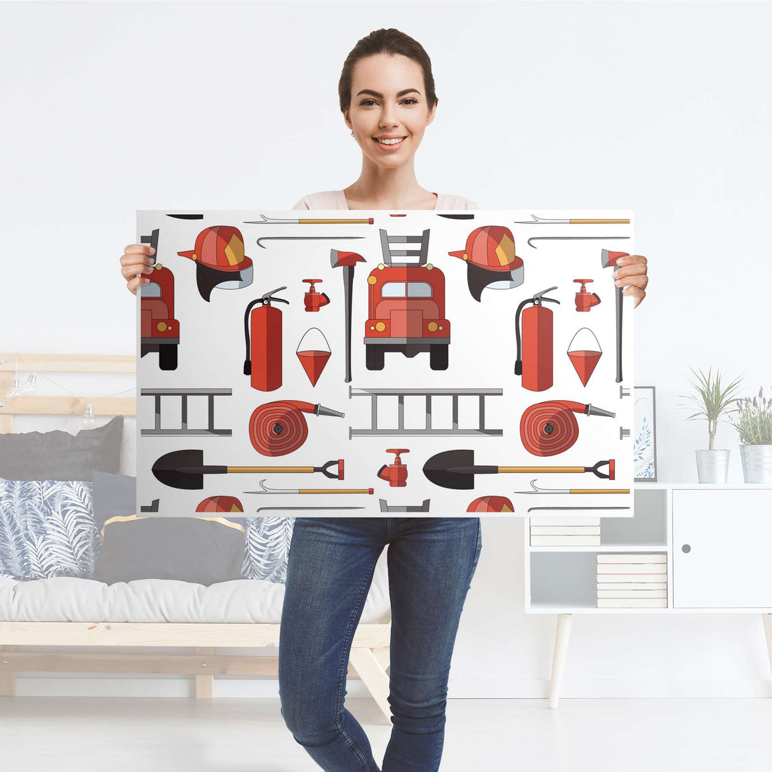 Möbelfolie Firefighter - IKEA Lack Tisch 90x55 cm - Folie
