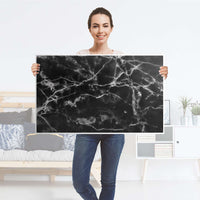 Möbelfolie Marmor schwarz - IKEA Lack Tisch 90x55 cm - Folie