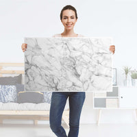 Möbelfolie Marmor weiß - IKEA Lack Tisch 90x55 cm - Folie
