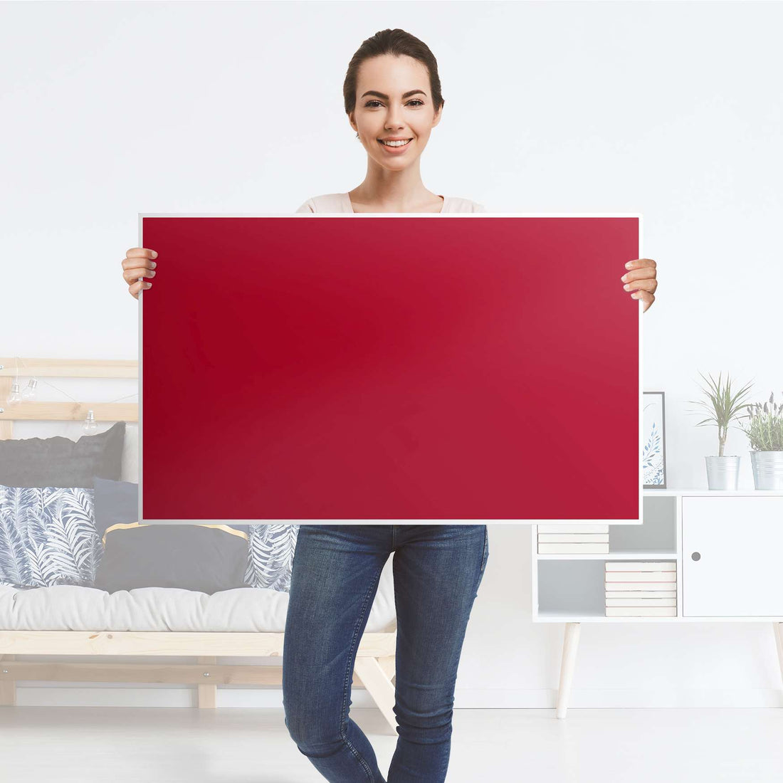 Möbelfolie Rot Dark - IKEA Lack Tisch 90x55 cm - Folie