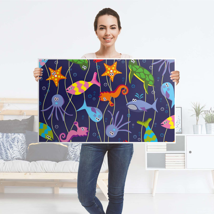 Möbelfolie Underwater Life - IKEA Lack Tisch 90x55 cm - Folie
