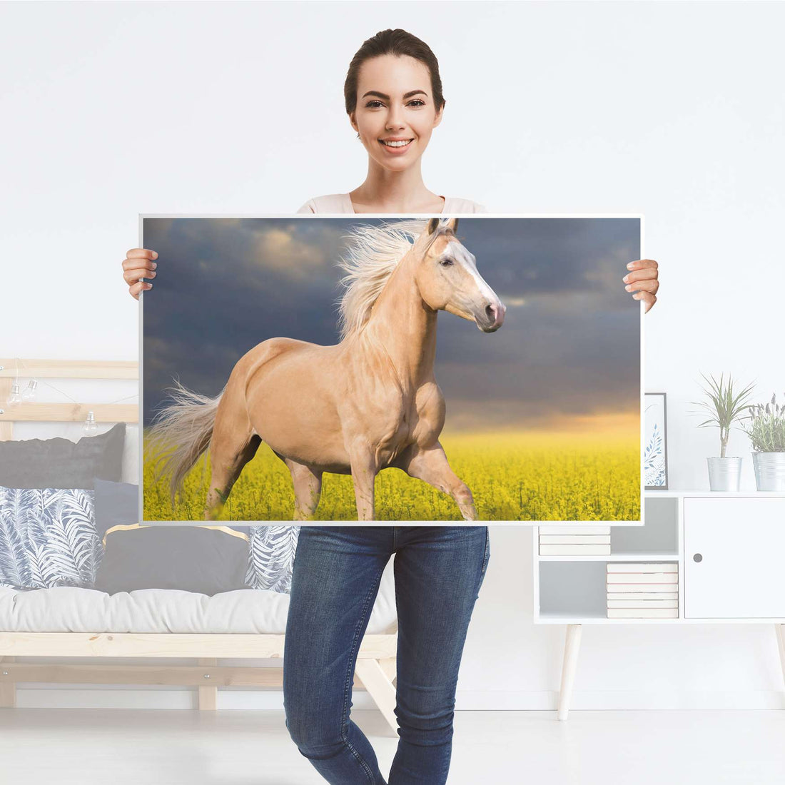 Möbelfolie Wildpferd - IKEA Lack Tisch 90x55 cm - Folie