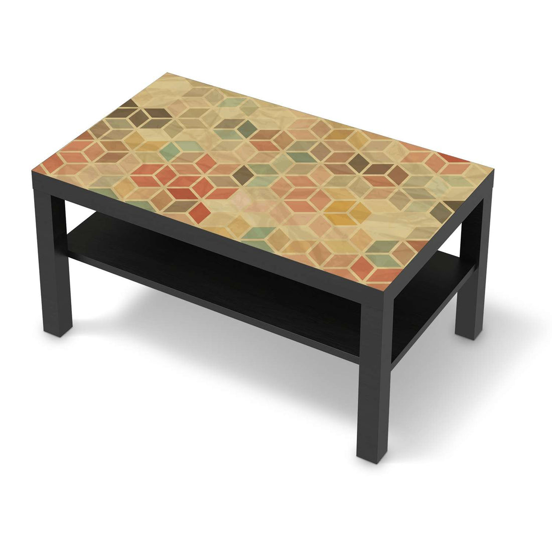 Möbelfolie 3D Retro - IKEA Lack Tisch 90x55 cm - schwarz