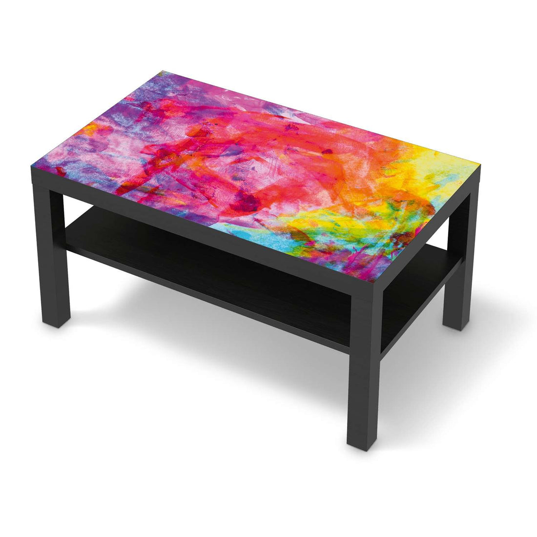 Möbelfolie Abstract Watercolor - IKEA Lack Tisch 90x55 cm - schwarz