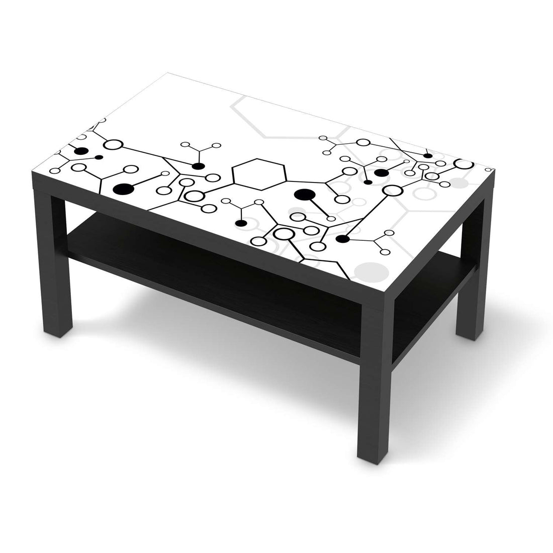 Möbelfolie Atomic 1 - IKEA Lack Tisch 90x55 cm - schwarz