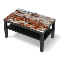 Möbelfolie Backstein - IKEA Lack Tisch 90x55 cm - schwarz