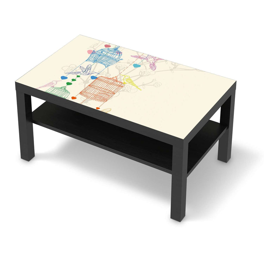 Möbelfolie Birdcage - IKEA Lack Tisch 90x55 cm - schwarz