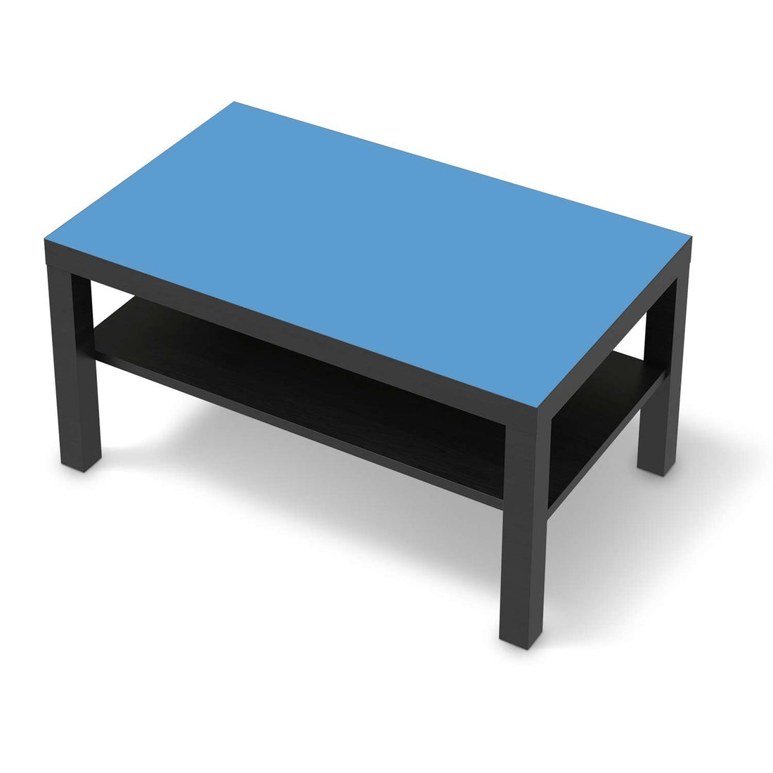 Möbelfolie Blau Light - IKEA Lack Tisch 90x55 cm - schwarz