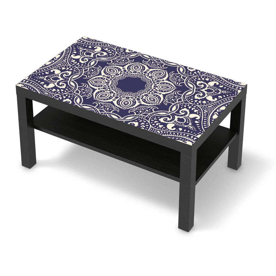 Möbelfolie Blue Mandala - IKEA Lack Tisch 90x55 cm - schwarz