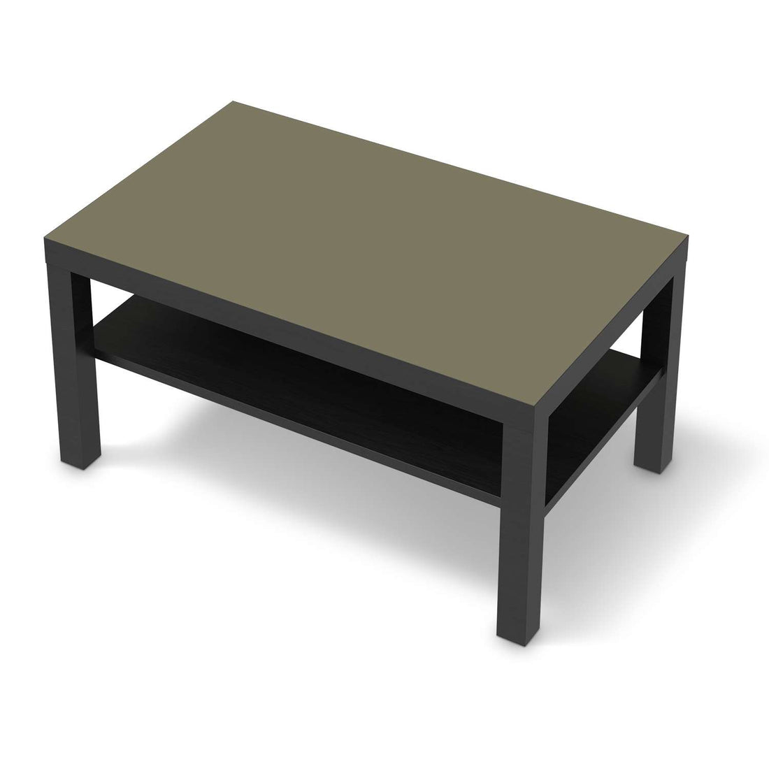 Möbelfolie Braungrau Light - IKEA Lack Tisch 90x55 cm - schwarz
