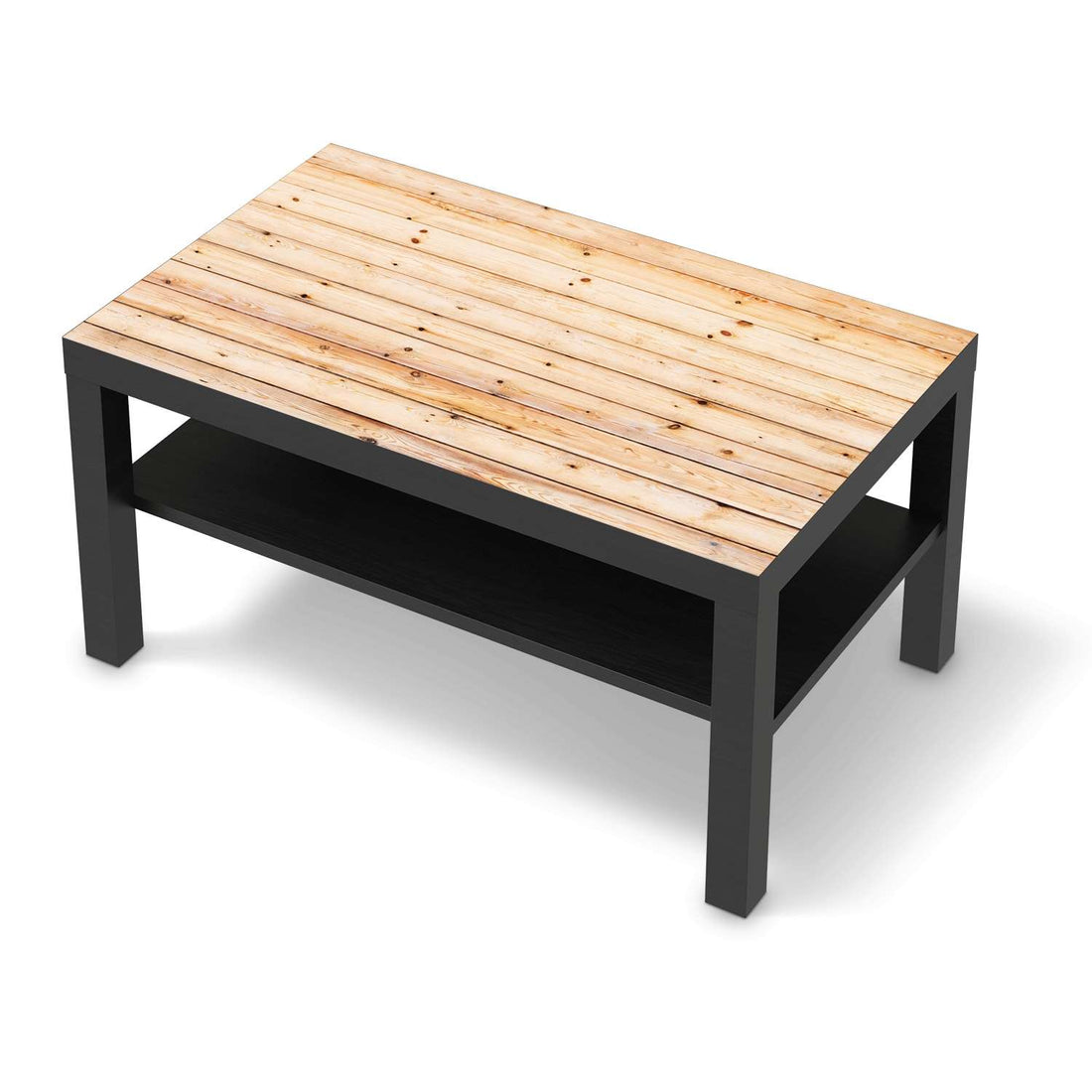 Möbelfolie Bright Planks - IKEA Lack Tisch 90x55 cm - schwarz