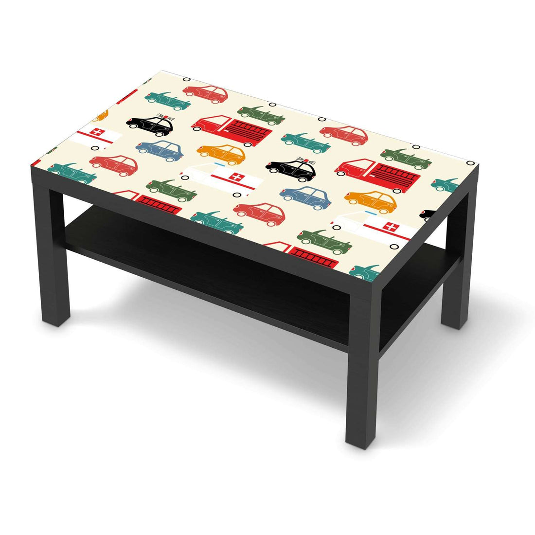 Möbelfolie Cars - IKEA Lack Tisch 90x55 cm - schwarz