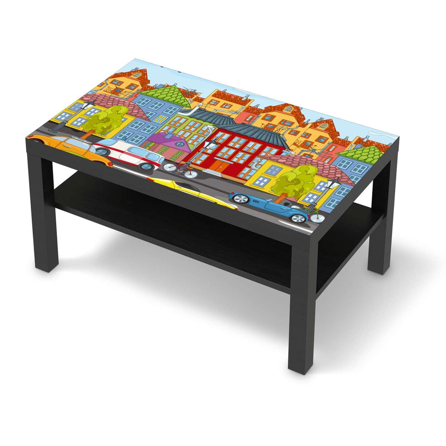 Möbelfolie City Life - IKEA Lack Tisch 90x55 cm - schwarz