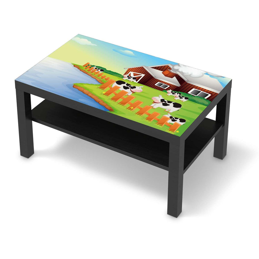 Möbelfolie Cowfarm 2 - IKEA Lack Tisch 90x55 cm - schwarz