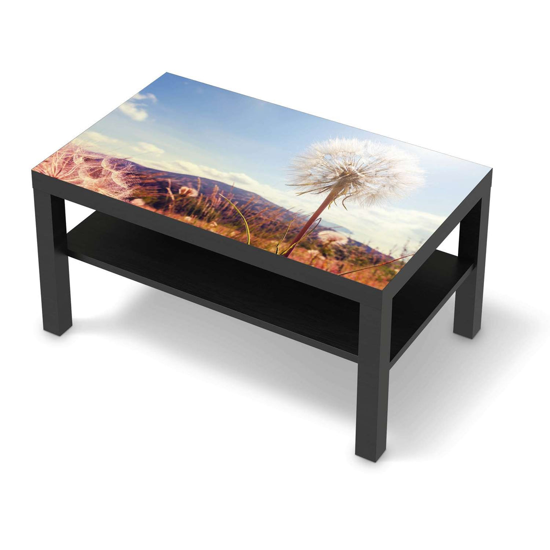 Möbelfolie Dandelion - IKEA Lack Tisch 90x55 cm - schwarz