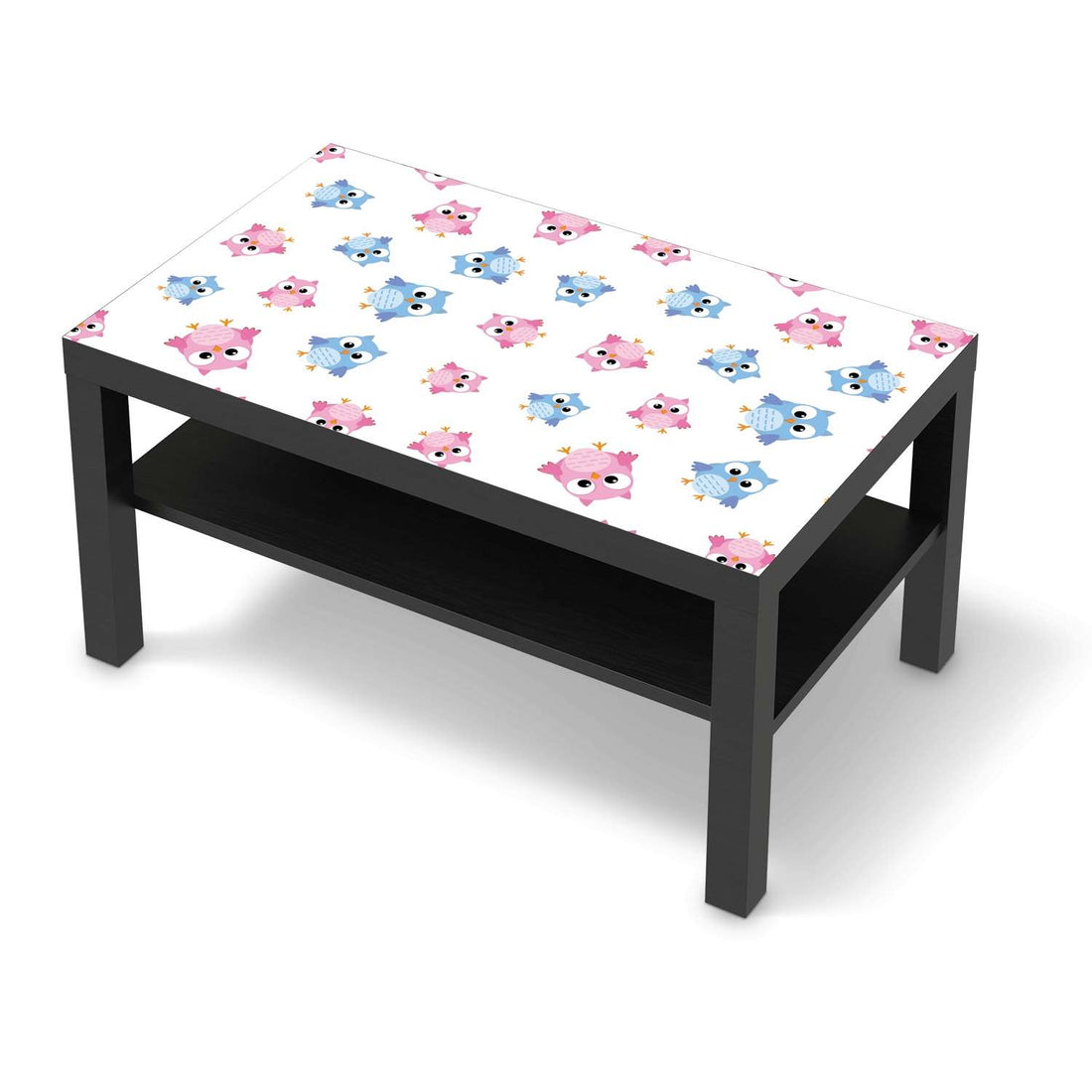 Möbelfolie Eulenparty - IKEA Lack Tisch 90x55 cm - schwarz