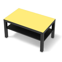 Möbelfolie Gelb Light - IKEA Lack Tisch 90x55 cm - schwarz