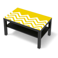 Möbelfolie Gelbe Zacken - IKEA Lack Tisch 90x55 cm - schwarz