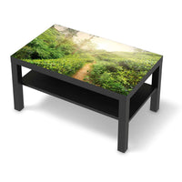 Möbelfolie Green Tea Fields - IKEA Lack Tisch 90x55 cm - schwarz