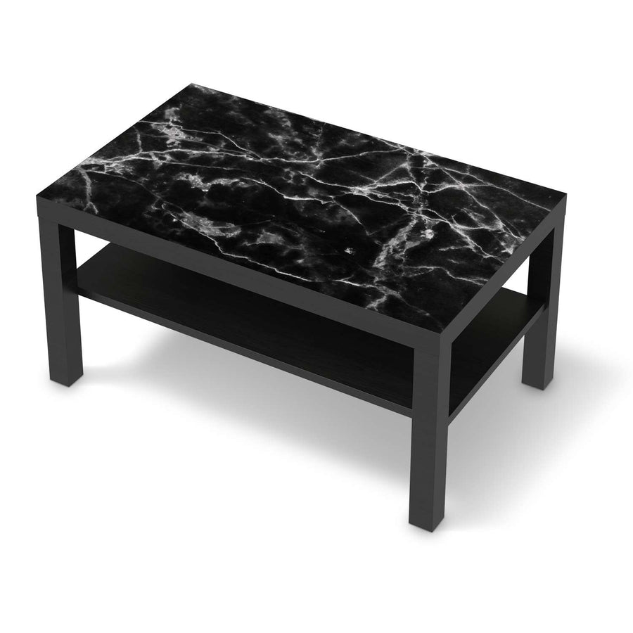 Möbelfolie Marmor schwarz - IKEA Lack Tisch 90x55 cm - schwarz