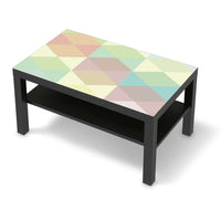 Möbelfolie Melitta Pastell Geometrie - IKEA Lack Tisch 90x55 cm - schwarz