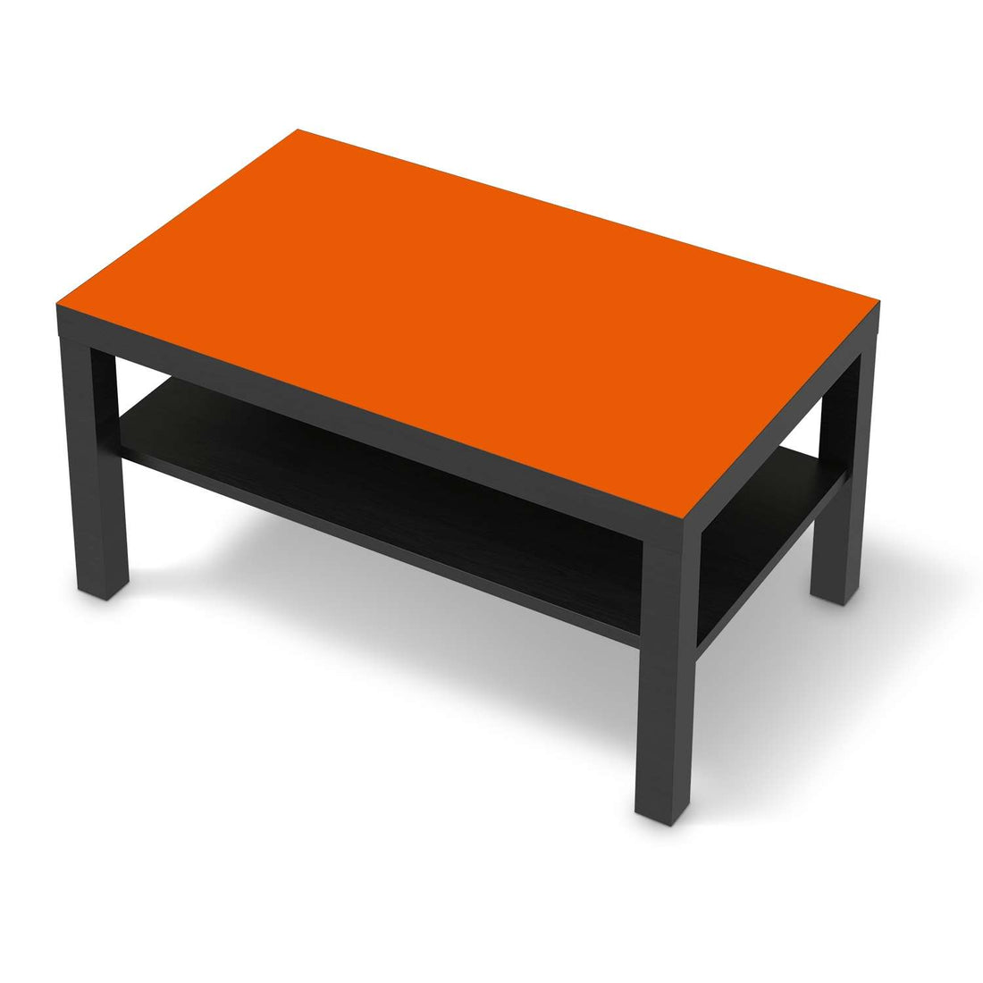 Möbelfolie Orange Dark - IKEA Lack Tisch 90x55 cm - schwarz