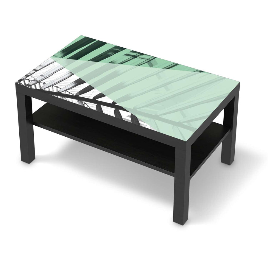 Möbelfolie Palmen mint - IKEA Lack Tisch 90x55 cm - schwarz