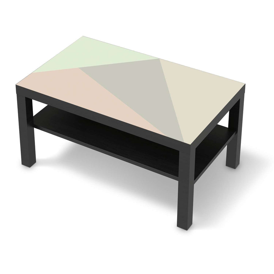 Möbelfolie Pastell Geometrik - IKEA Lack Tisch 90x55 cm - schwarz