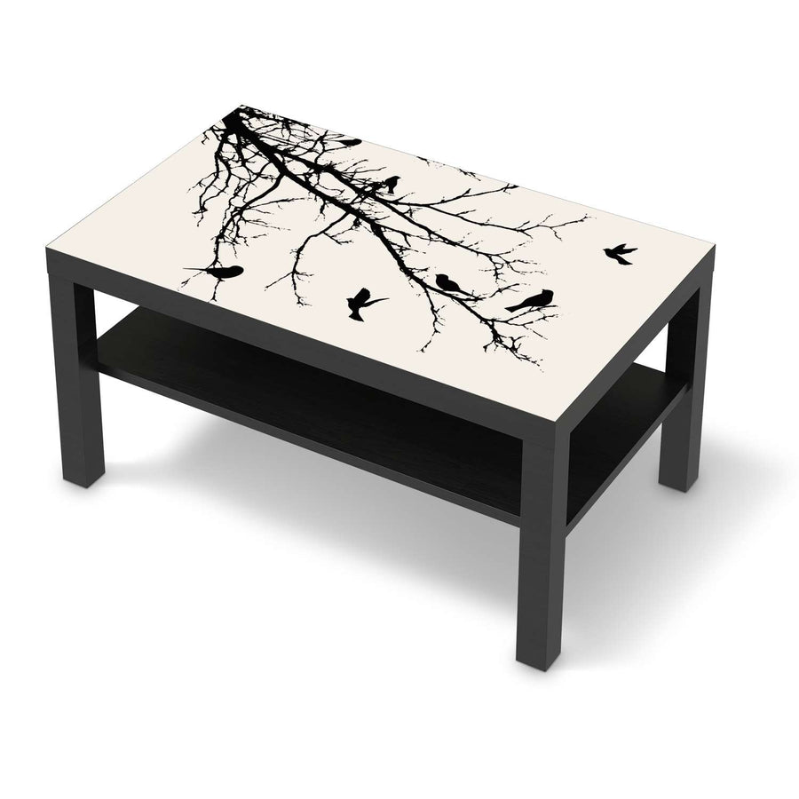 Möbelfolie Tree and Birds 1 - IKEA Lack Tisch 90x55 cm - schwarz