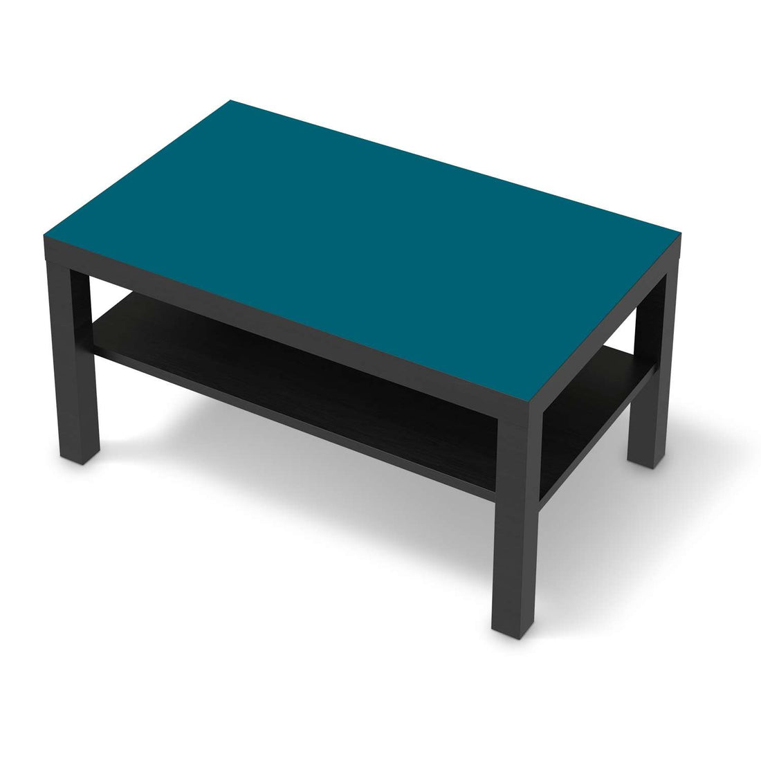 Möbelfolie Türkisgrün Dark - IKEA Lack Tisch 90x55 cm - schwarz