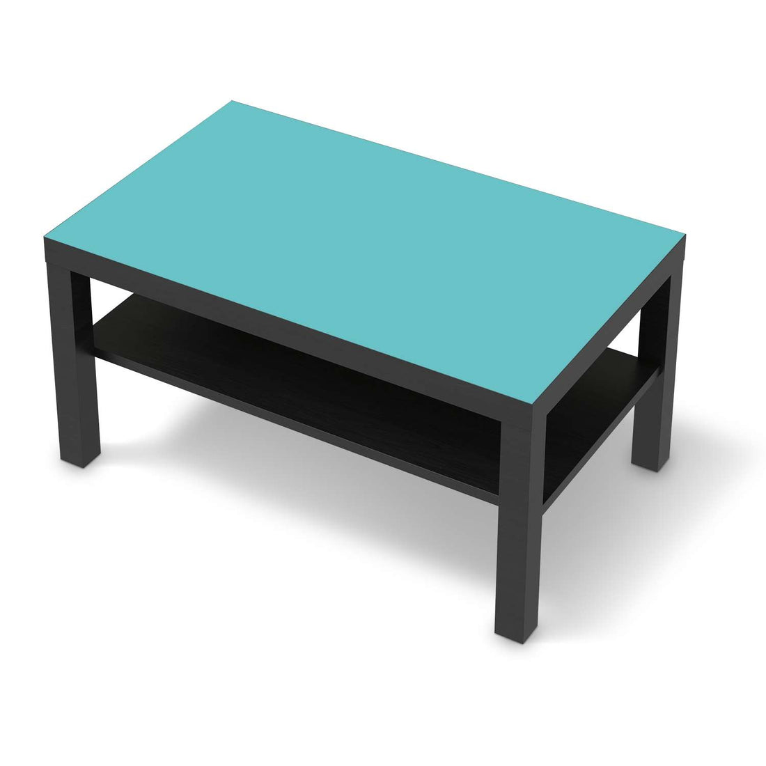 Möbelfolie Türkisgrün Light - IKEA Lack Tisch 90x55 cm - schwarz