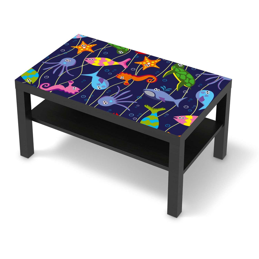 Möbelfolie Underwater Life - IKEA Lack Tisch 90x55 cm - schwarz
