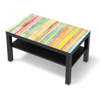 Möbelfolie Watercolor Stripes - IKEA Lack Tisch 90x55 cm - schwarz
