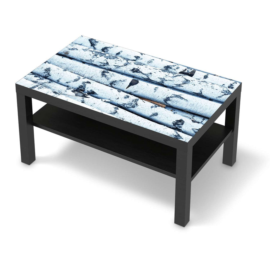 Möbelfolie Weisses Buschwerk - IKEA Lack Tisch 90x55 cm - schwarz