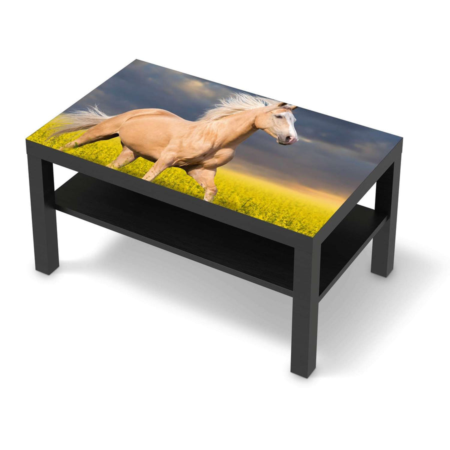 Möbelfolie Wildpferd - IKEA Lack Tisch 90x55 cm - schwarz