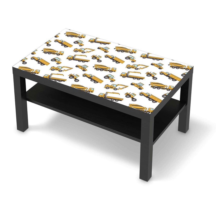Möbelfolie Working Cars - IKEA Lack Tisch 90x55 cm - schwarz