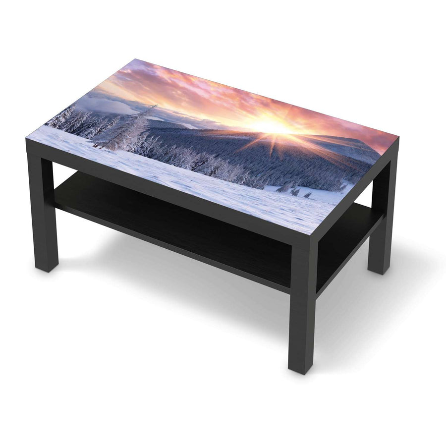 Möbelfolie Zauberhafte Winterlandschaft - IKEA Lack Tisch 90x55 cm - schwarz