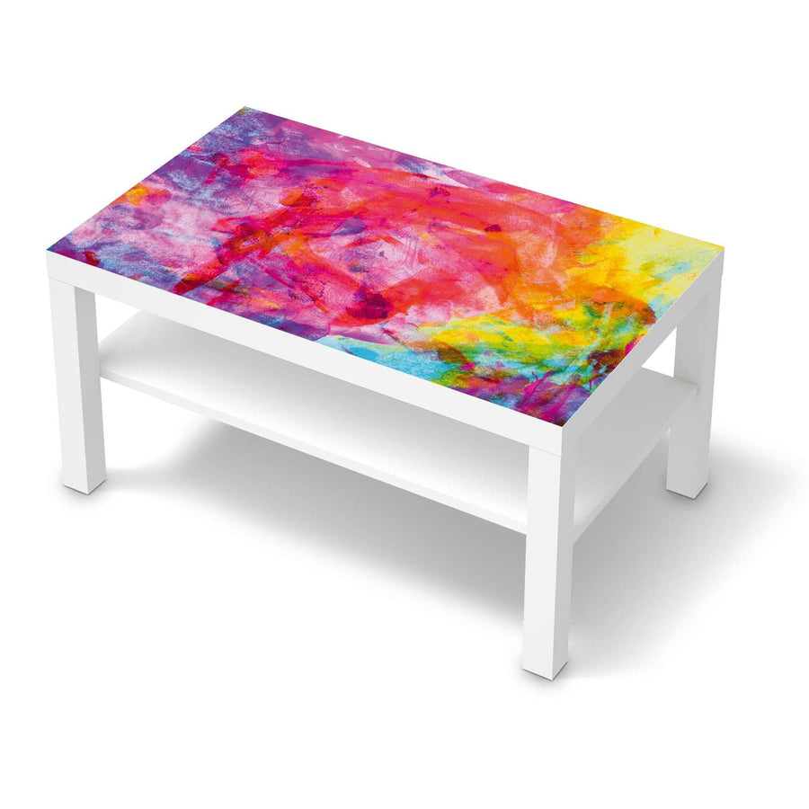 Möbelfolie Abstract Watercolor - IKEA Lack Tisch 90x55 cm - weiss