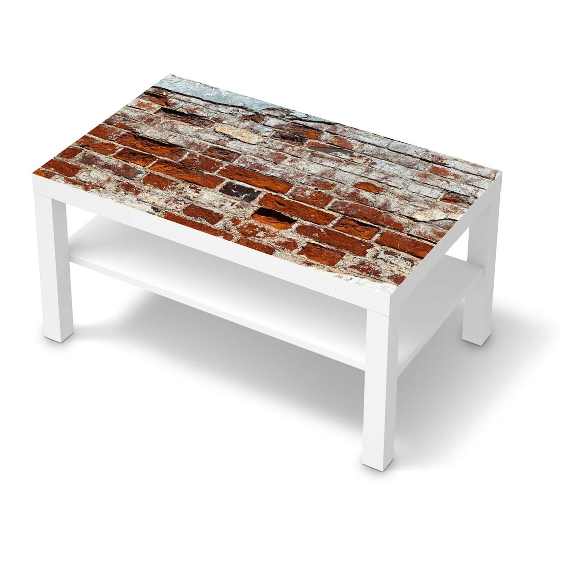 Möbelfolie Backstein - IKEA Lack Tisch 90x55 cm - weiss