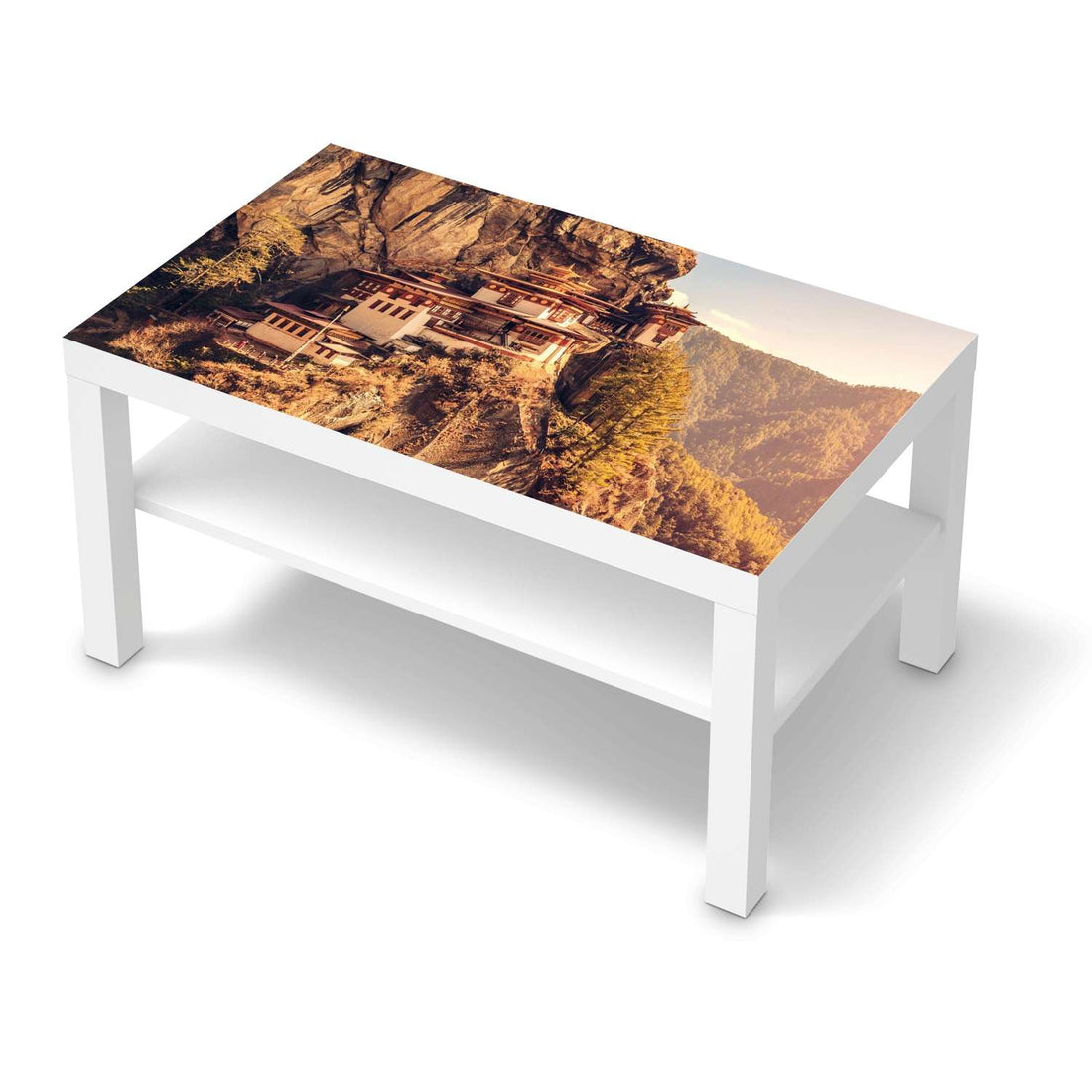Möbelfolie Bhutans Paradise - IKEA Lack Tisch 90x55 cm - weiss