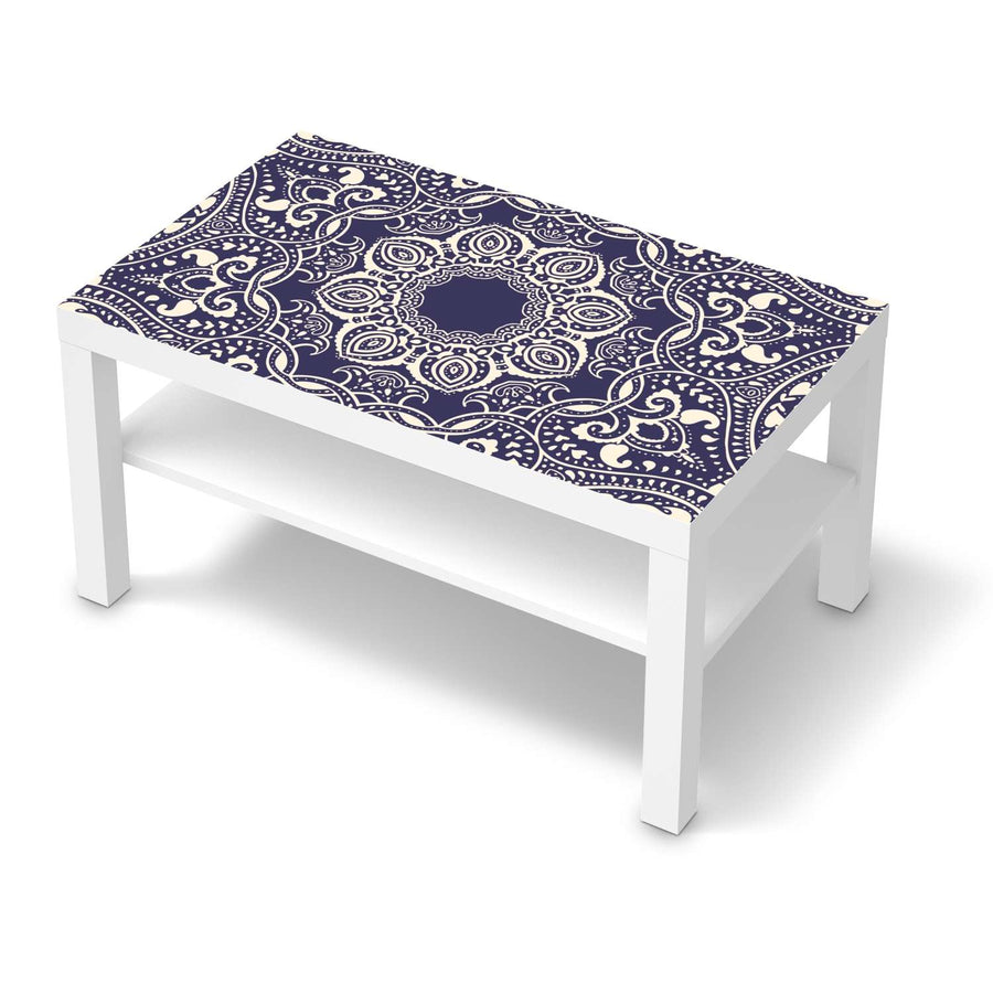 Möbelfolie Blue Mandala - IKEA Lack Tisch 90x55 cm - weiss