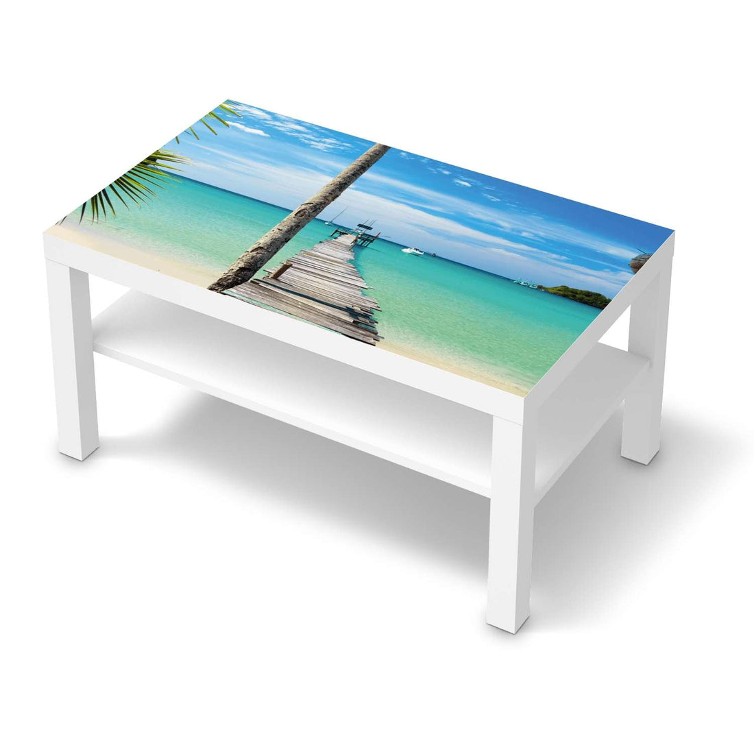 Möbelfolie Blue Water - IKEA Lack Tisch 90x55 cm - weiss