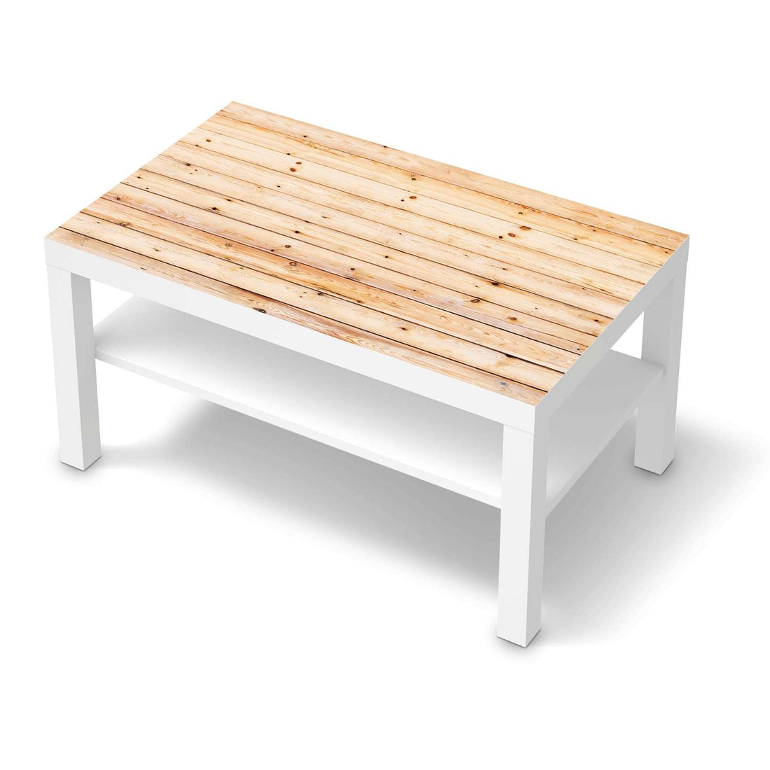 Möbelfolie Bright Planks - IKEA Lack Tisch 90x55 cm - weiss