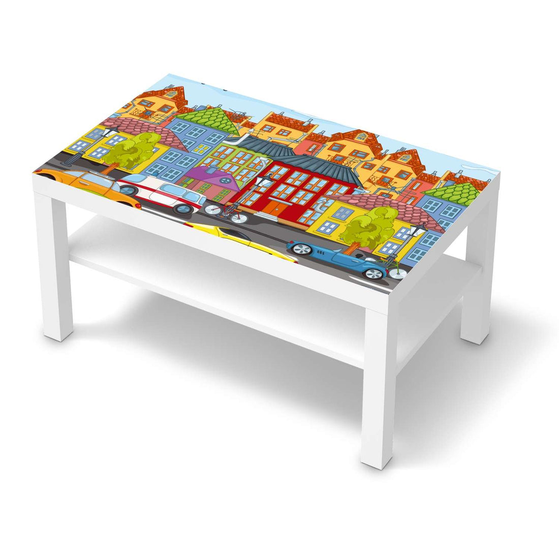 Möbelfolie City Life - IKEA Lack Tisch 90x55 cm - weiss