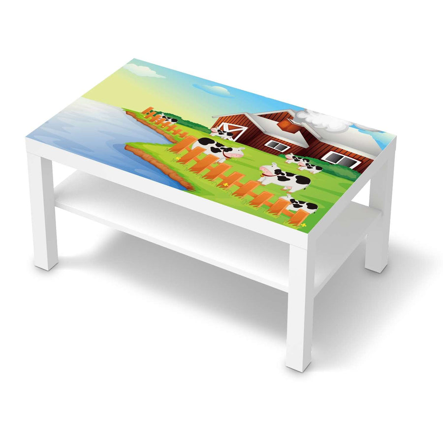 Möbelfolie Cowfarm 2 - IKEA Lack Tisch 90x55 cm - weiss