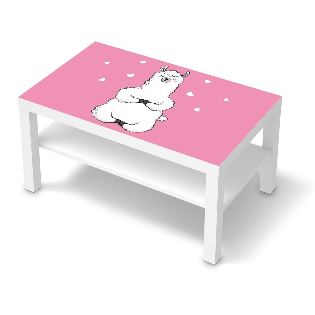 Möbelfolie Dalai Llama - IKEA Lack Tisch 90x55 cm - weiss
