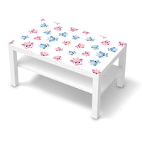 Möbelfolie Eulenparty - IKEA Lack Tisch 90x55 cm - weiss
