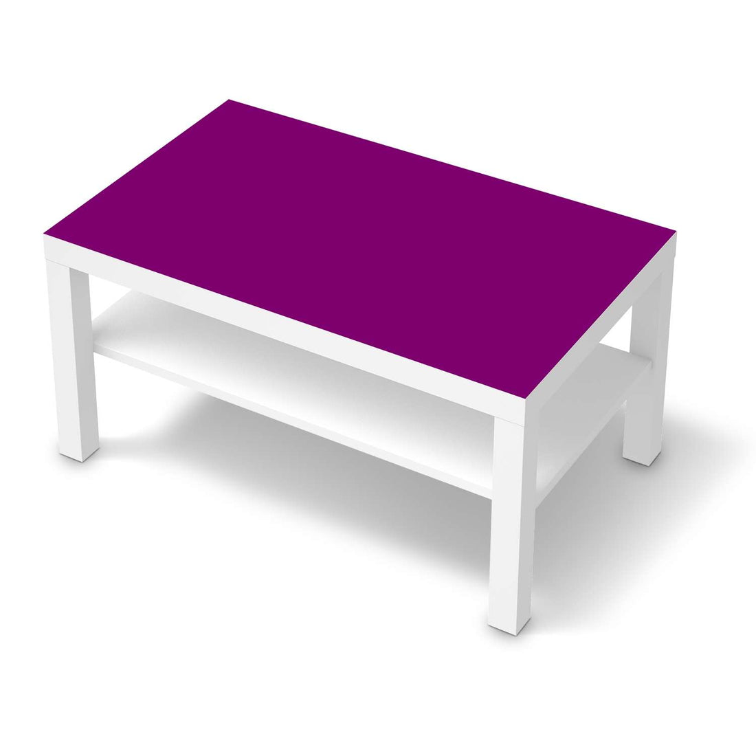 Möbelfolie Flieder Dark - IKEA Lack Tisch 90x55 cm - weiss