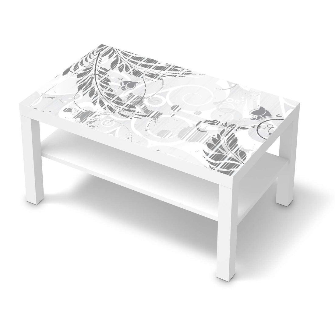 Möbelfolie Florals Plain 2 - IKEA Lack Tisch 90x55 cm - weiss