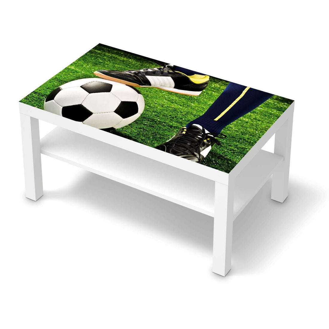 Möbelfolie Fussballstar - IKEA Lack Tisch 90x55 cm - weiss